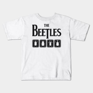 The Beetles: Punny Parody Classic Rock and Roll Silhouette Design Kids T-Shirt